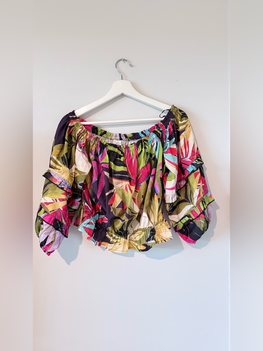 Rachel Tropical Two-Piece Skirt Set in Pink, Green & Black - Picture 7 of 13
